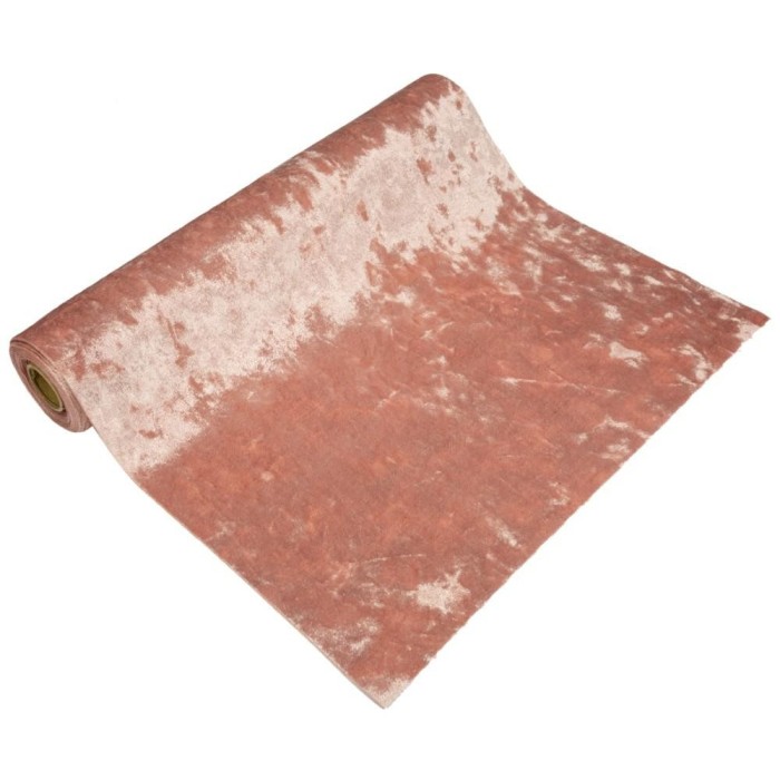 RUNNER VELLUTO CM28x3MT ROSA ANTICO